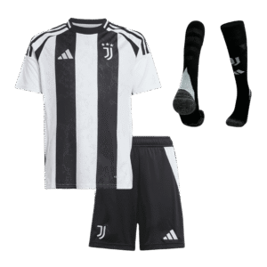 Kid's Juventus Home  Soccer Jersey Kit(Jersey+Shorts+Socks) 2024/25 Top Soccer Jerseys Store