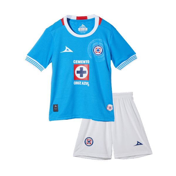 Kid's Cruz Azul Home  Soccer Jersey Kit(Jersey+Shorts) 2024/25 Top Soccer Jerseys Store