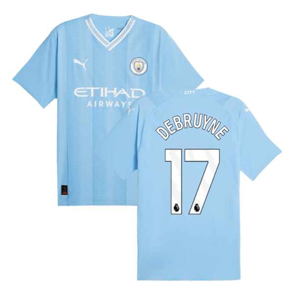 Player Version DE BRUYNE #17 Manchester City Home  Soccer Jersey 2023/24 Top Soccer Jerseys Store