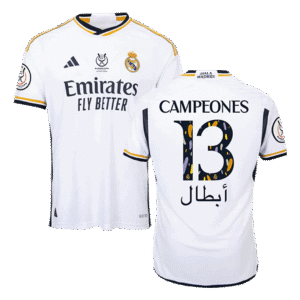 Player Version CAMPEONES #13 Real Madrid Home Soccer Jersey 2023/24 - Campeones Supercopa Top Soccer Jerseys Store