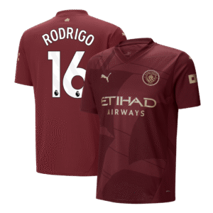 RODRIGO #16 Manchester City Third Away  Soccer Jersey 2024/25 Top Soccer Jerseys Store