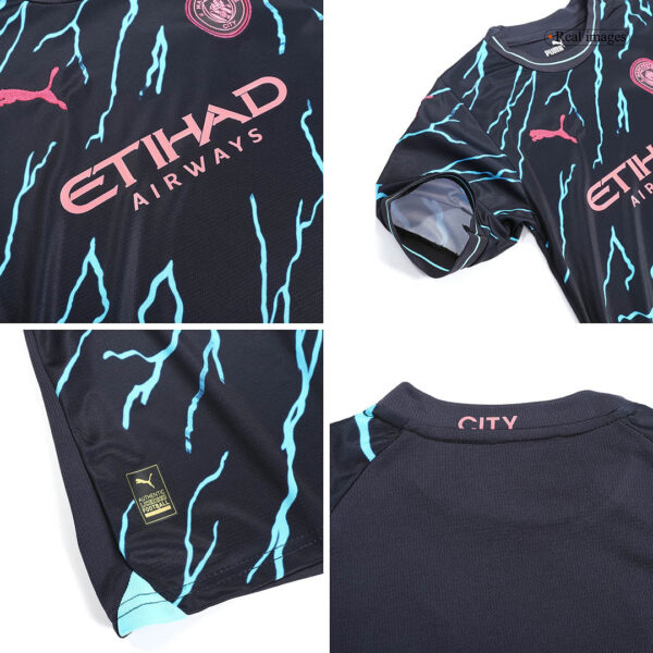 Kid's Manchester City Third Away  Soccer Jersey Kit(Jersey+Shorts) 2023/24 Top Soccer Jerseys Store