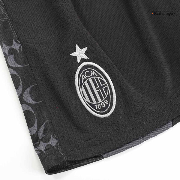Kid's AC Milan x Pleasures Fourth Away  Soccer Jersey Kit(Jersey+Shorts) 2023/24 Top Soccer Jerseys Store