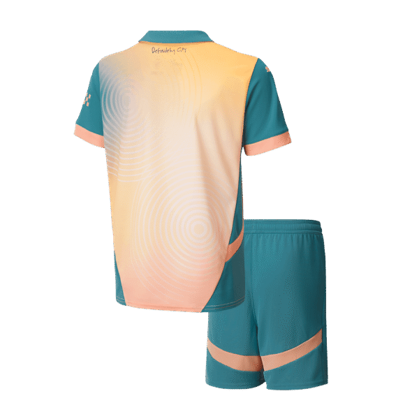 Kid's Manchester City Fourth Away  Soccer Jersey Kit(Jersey+Shorts) 2024/25- Definitely City (UCL) Top Soccer Jerseys Store