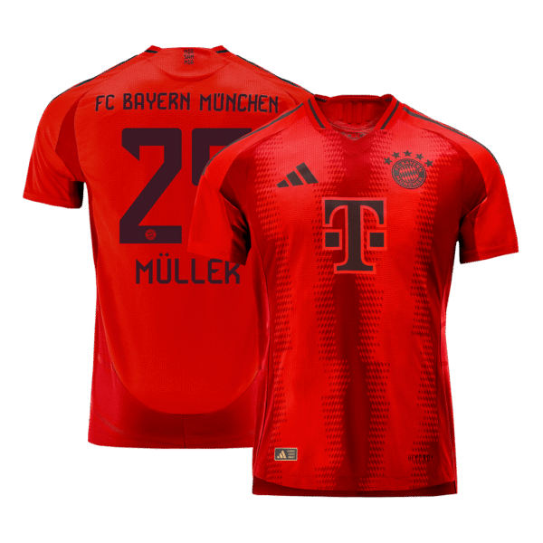 Player Version M?LLER #25 Bayern Munich Home  Soccer Jersey 2024/25 Top Soccer Jerseys Store