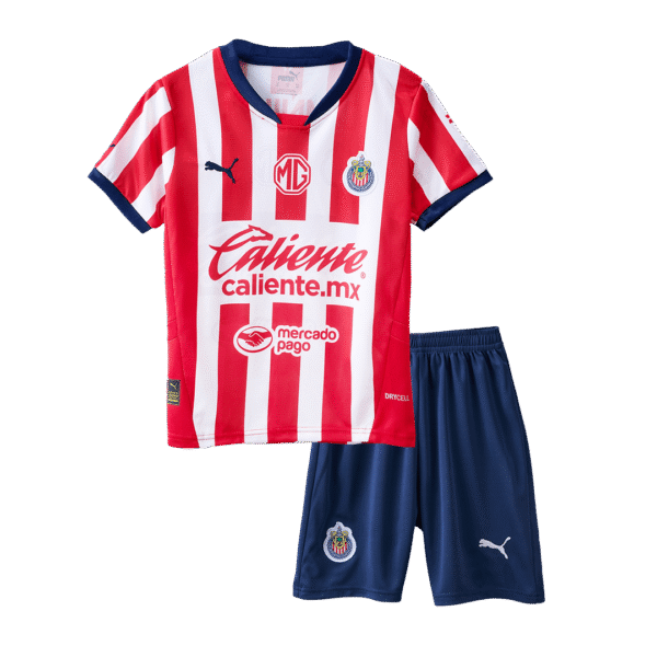 Kid's Chivas Home  Soccer Jersey Kit(Jersey+Shorts) 2024/25 Top Soccer Jerseys Store