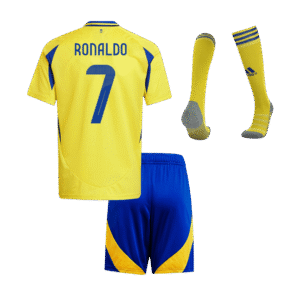 Kid's RONALDO #7 Al Nassr Home  Soccer Jersey Kit(Jersey+Shorts+Socks) 2024/25 - ACL Top Soccer Jerseys Store