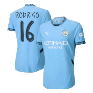Player Version RODRIGO #16 Manchester City Home  Soccer Jersey 2024/25 - UCL Top Soccer Jerseys Store