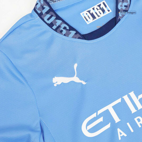 Kid's Manchester City Home  Soccer Jersey Kit(Jersey+Shorts) 2024/25 Top Soccer Jerseys Store