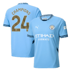 CHAMPIONS #24 Manchester City Home  Soccer Jersey 2024/25 Top Soccer Jerseys Store