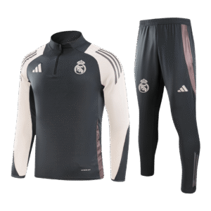 Kid's Real Madrid Zipper Sweatshirt Kit(Top+Pants) 2024/25 Top Soccer Jerseys Store