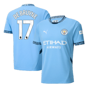 DE BRUYNE #17 Manchester City Home  Soccer Jersey 2024/25 Top Soccer Jerseys Store