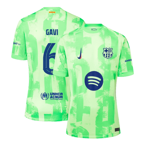 GAVI #6 Barcelona Third Away  Soccer Jersey 2024/25 - UCL?Spotify Logo Without Text? Top Soccer Jerseys Store