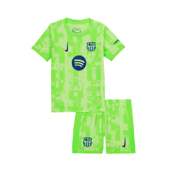 Kid's Barcelona Third Away  Soccer Jersey Kit(Jersey+Shorts) 2024/25 - UCL (Spotify Logo Without Text) Top Soccer Jerseys Store