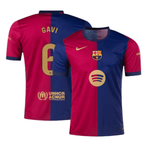 GAVI #6 Barcelona Home  Soccer Jersey 2024/25- Spotify Logo Without Text Top Soccer Jerseys Store