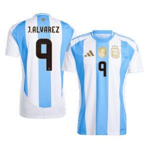 J.ALVAREZ #9 Argentina Home  Soccer Jersey 2024 Top Soccer Jerseys Store