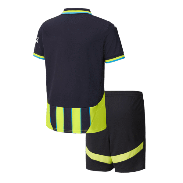 Kid's Manchester City Away  Soccer Jersey Kit(Jersey+Shorts) 2024/25 Top Soccer Jerseys Store