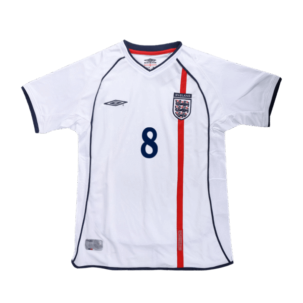 Retro SCHOLES #8 2002 England Home  Soccer Jersey Top Soccer Jerseys Store