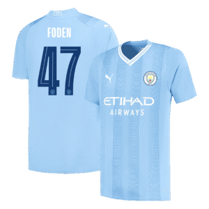 FODEN #47 Manchester City Home  Soccer Jersey 2023/24 - UCL Top Soccer Jerseys Store