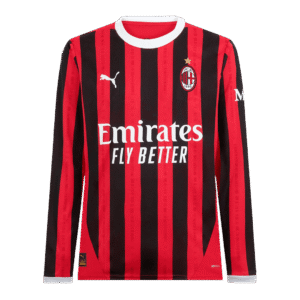 AC Milan Home Long Sleeve  Soccer Jersey 2024/25 Top Soccer Jerseys Store