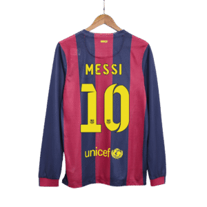 Retro MESSI #10 2014/15 Barcelona Home Long Sleeve  Soccer Jersey Top Soccer Jerseys Store