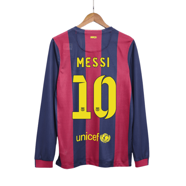 Retro MESSI #10 2014/15 Barcelona Home Long Sleeve  Soccer Jersey Top Soccer Jerseys Store