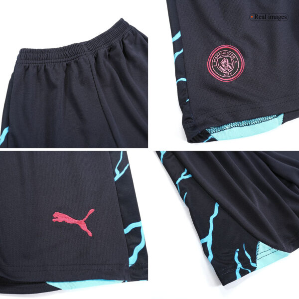 Kid's Manchester City Third Away  Soccer Jersey Kit(Jersey+Shorts) 2023/24 Top Soccer Jerseys Store
