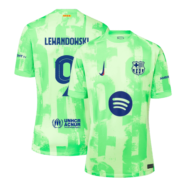 LEWANDOWSKI #9 Barcelona Third Away  Soccer Jersey 2024/25 - UCL?Spotify Logo Without Text? Top Soccer Jerseys Store