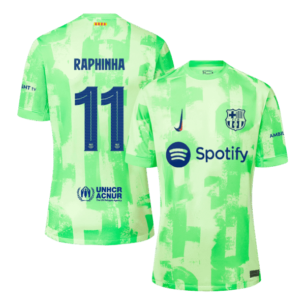 RAPHINHA #11 Barcelona Third Away  Soccer Jersey 2024/25 - UCL Top Soccer Jerseys Store