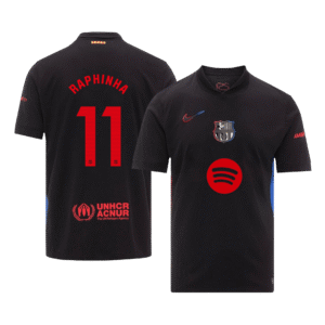 RAPHINHA #11 Barcelona Away  Soccer Jersey 2024/25 -?Spotify Logo Without Text? Top Soccer Jerseys Store