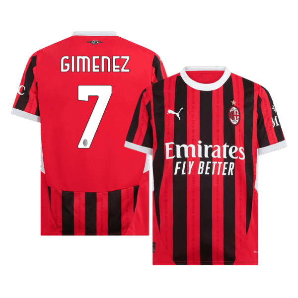 GIMENEZ #7 AC Milan Home  Soccer Jersey 2024/25 Top Soccer Jerseys Store