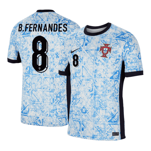 B.FERNANDES #8 Portugal Away  Soccer Jersey Euro 2024 Top Soccer Jerseys Store