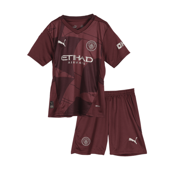 Kid's Manchester City Third Away  Soccer Jersey Kit(Jersey+Shorts) 2024/25 Top Soccer Jerseys Store