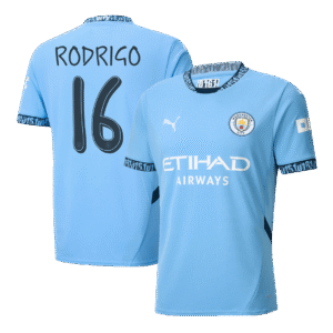 RODRIGO #16 Manchester City Home  Soccer Jersey 2024/25 - UCL Top Soccer Jerseys Store