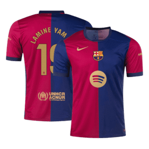 LAMINE YAMAL #19 Barcelona Home  Soccer Jersey 2024/25- Spotify Logo Without Text Top Soccer Jerseys Store