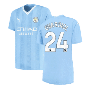 GVARDIOL #24 Manchester City Home  Soccer Jersey 2023/24 Top Soccer Jerseys Store