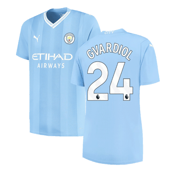 GVARDIOL #24 Manchester City Home  Soccer Jersey 2023/24 Top Soccer Jerseys Store