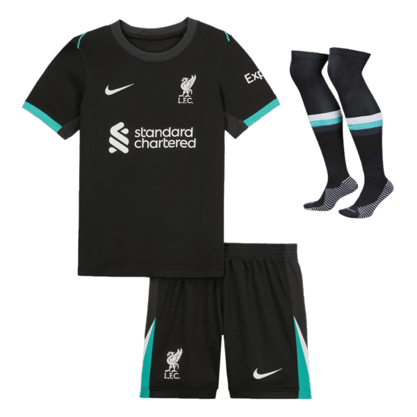 Kid's Liverpool Away  Soccer Jersey Kit(Jersey+Shorts+Socks) 2024/25 Top Soccer Jerseys Store