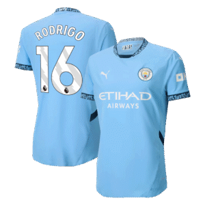 Player Version RODRIGO #16 Manchester City Home  Soccer Jersey 2024/25 Top Soccer Jerseys Store