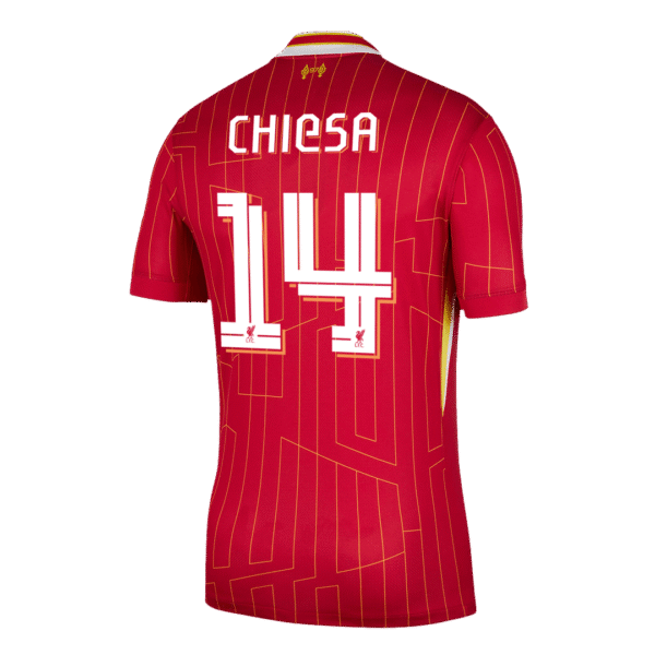 CHIESA #14 Liverpool Home  Soccer Jersey 2024/25 - UCL Top Soccer Jerseys Store