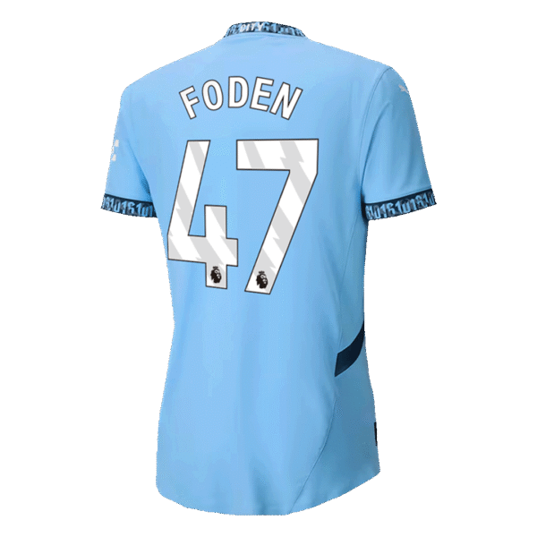 Player Version FODEN #47 Manchester City Home  Soccer Jersey 2024/25 Top Soccer Jerseys Store