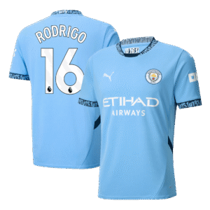 RODRIGO #16 Manchester City Home  Soccer Jersey 2024/25 Top Soccer Jerseys Store