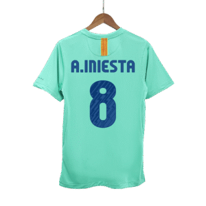 Retro A.INIESTA #8 2010/11 Barcelona Away  Soccer Jersey Top Soccer Jerseys Store