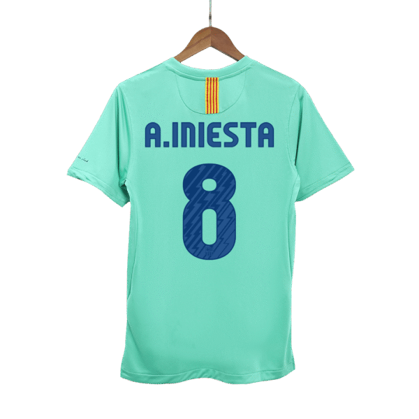 Retro A.INIESTA #8 2010/11 Barcelona Away  Soccer Jersey Top Soccer Jerseys Store