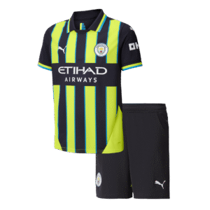 Kid's Manchester City Away  Soccer Jersey Kit(Jersey+Shorts) 2024/25 Top Soccer Jerseys Store