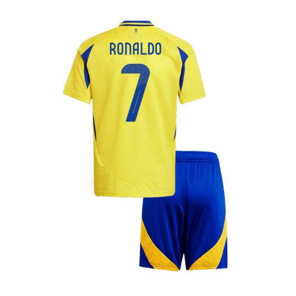 Kid's RONALDO #7 Al Nassr Home  Soccer Jersey Kit(Jersey+Shorts) 2024/25 - ACL Top Soccer Jerseys Store