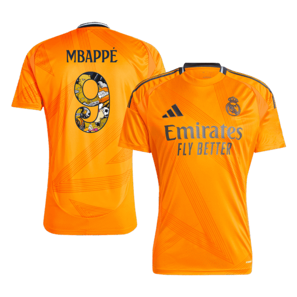 MBAPP? #9 Real Madrid Away  Soccer Jersey 2024/25 - Bear Champ Font Top Soccer Jerseys Store