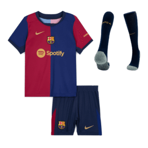 Kid's Barcelona Home  Soccer Jersey Kit(Jersey+Shorts+Socks) 2024/25 Top Soccer Jerseys Store