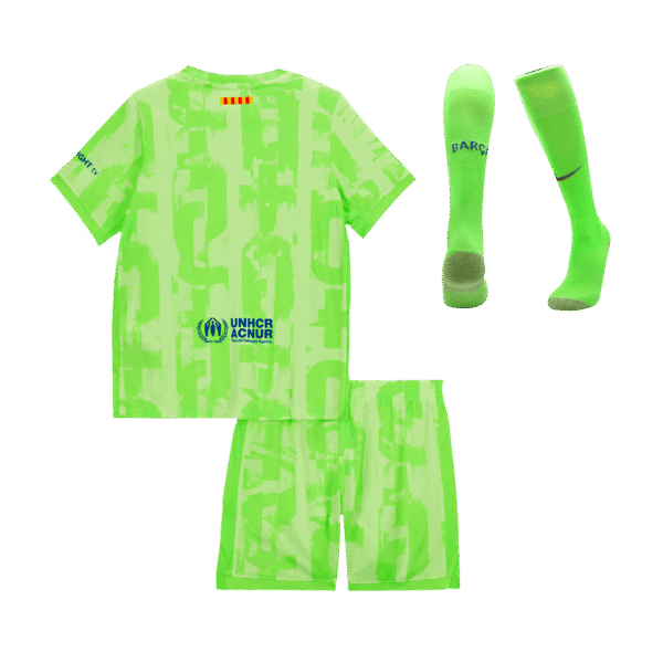 Kid's Barcelona Third Away  Soccer Jersey Kit(Jersey+Shorts+Socks) 2024/25- UCL (Spotify Logo Without Text) Top Soccer Jerseys Store