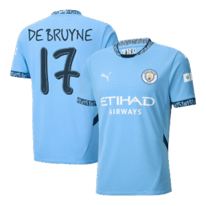 DE BRUYNE #17 Manchester City Home  Soccer Jersey 2024/25 - UCL Top Soccer Jerseys Store